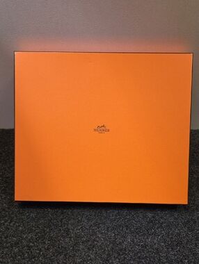 Authentic Hermes Orange Presentation Box with Logo